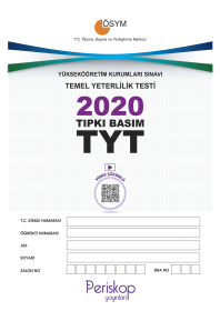TYT TIPKI BASIM 2020 PERİSKOP YAYINLARI